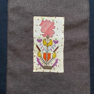 Embroidery, decorative embroidery, wall decoration, Turkish embroidery, decoration textile, textile fragment, antique decoration, home decor