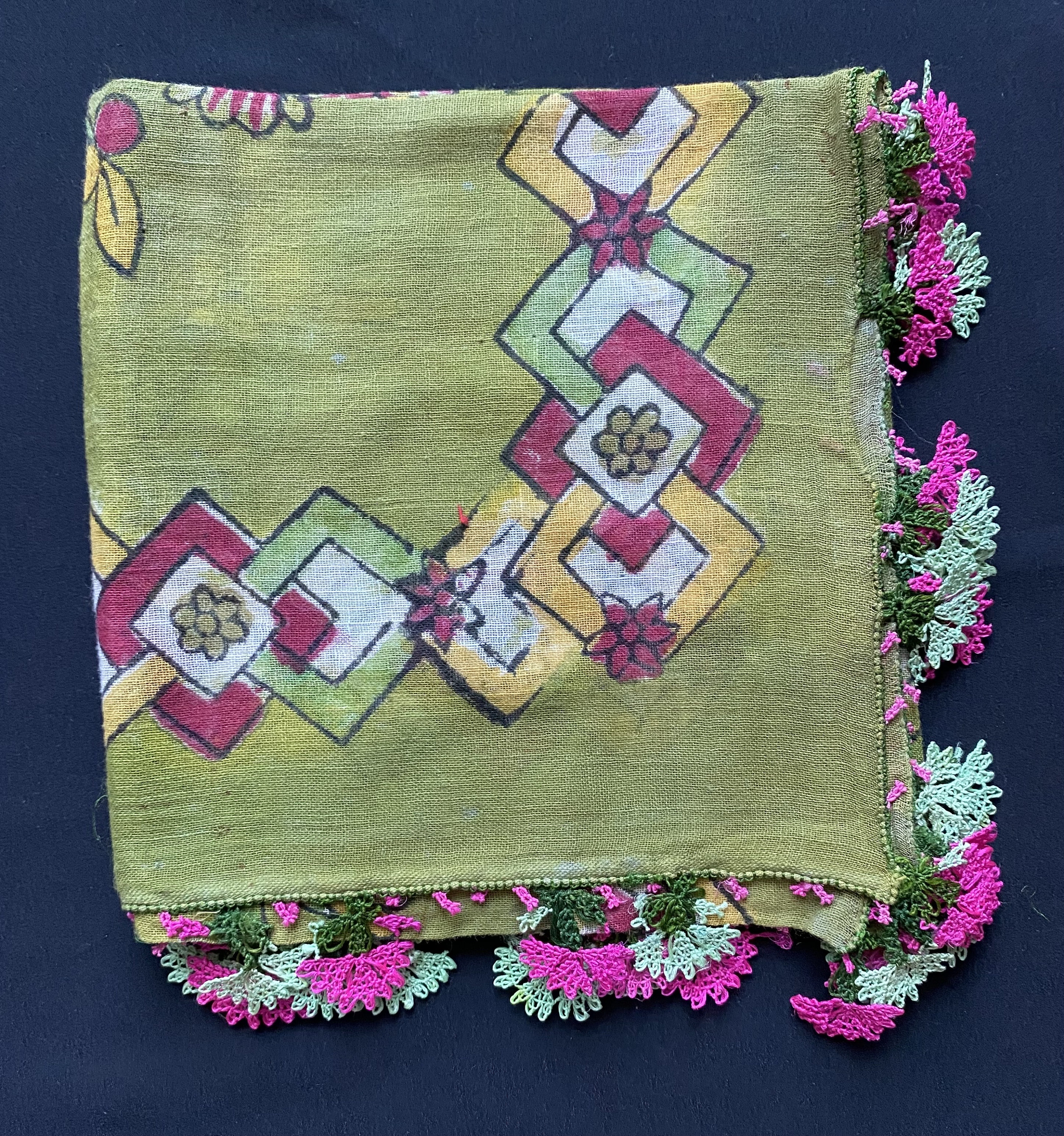 Scarf, Antique Scarf, Embroidery Scarf, Antique Textile
