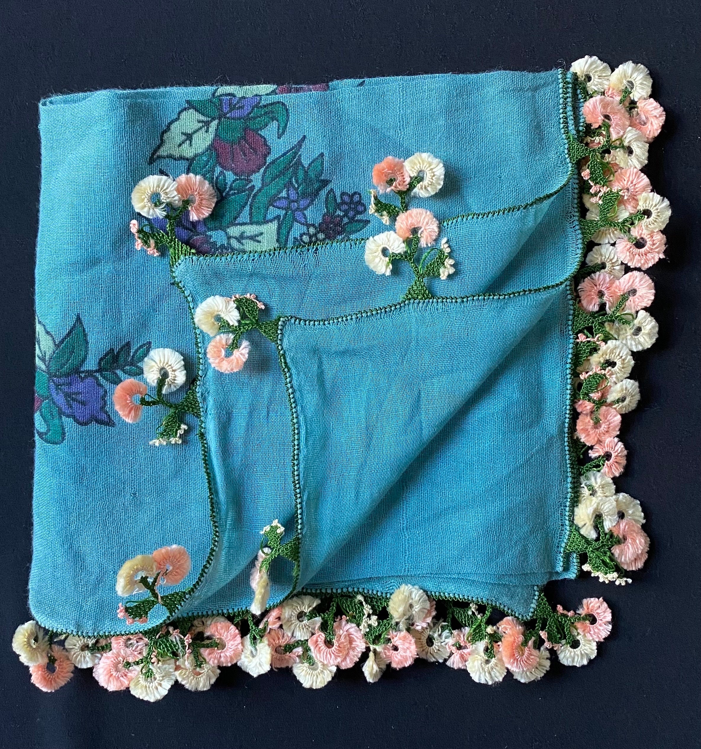 Scarf, Antique Scarf, Embroidery Scarf, Antique Textile