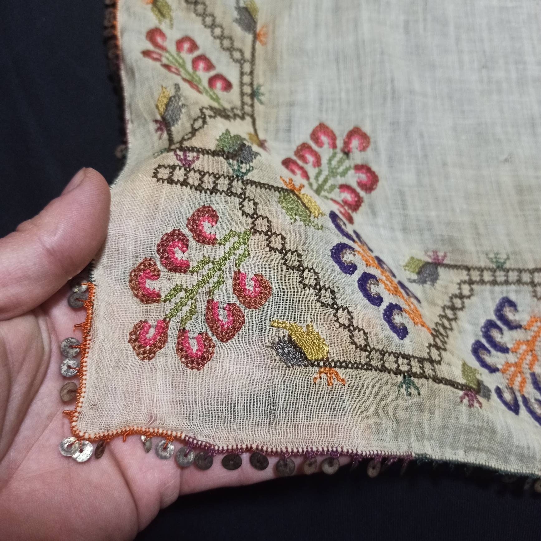 アナトリア刺繍、トルコ刺繍、アンティーク刺繍、アンティーク織物