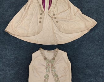 embroidery costume, women costume, antique costume, handmade costume, european costume, period costume, cloak, cloak costume, antique dress