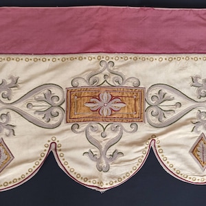 Decorative textile, antique textile, embroidery, antique embroidery, Silk textile, antique curtain, Silk curtain, home decorations, handwork