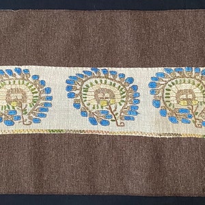 Embroidery, decorative embroidery, wall decoration, Turkish embroidery, decoration textile, textile fragment, antique decoration, home decor