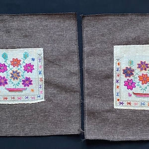 Embroidery, decorative embroidery, wall decoration, Turkish embroidery, decoration textile, textile fragment, antique decoration, home decor