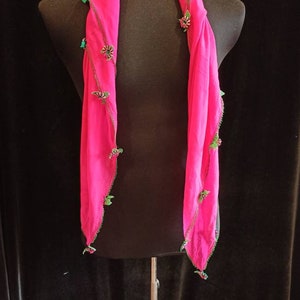 Embroidery, scarf, Embroidery scarf, needlelace, antique needlelace, needlelace scarf, oya, Turkish oya, Turkish scarf, Turkish embroidery