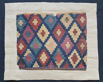 Alfombra antigua, tejido, bordado, tejido antiguo, alfombra oriental, decoraciones de pared, decoración del hogar, alfombra antigua, alfombra de pared, fragmento de kilim,