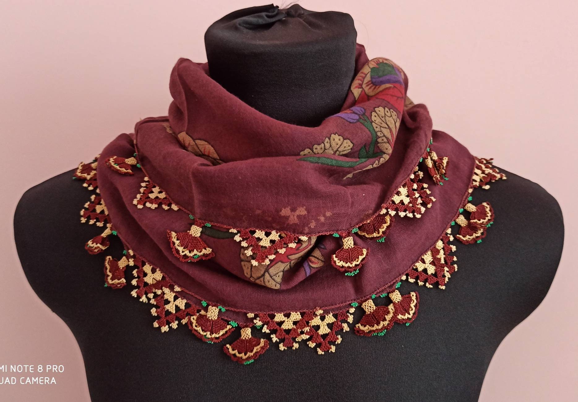 Silk Embroidery Scarf,antique Needlelace - Etsy