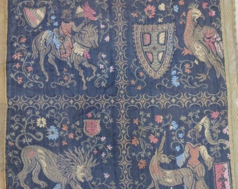 Antique textile, decorative textile, collectibles textile, rare textile, antique decor, European textile, embroidery, handmade textile