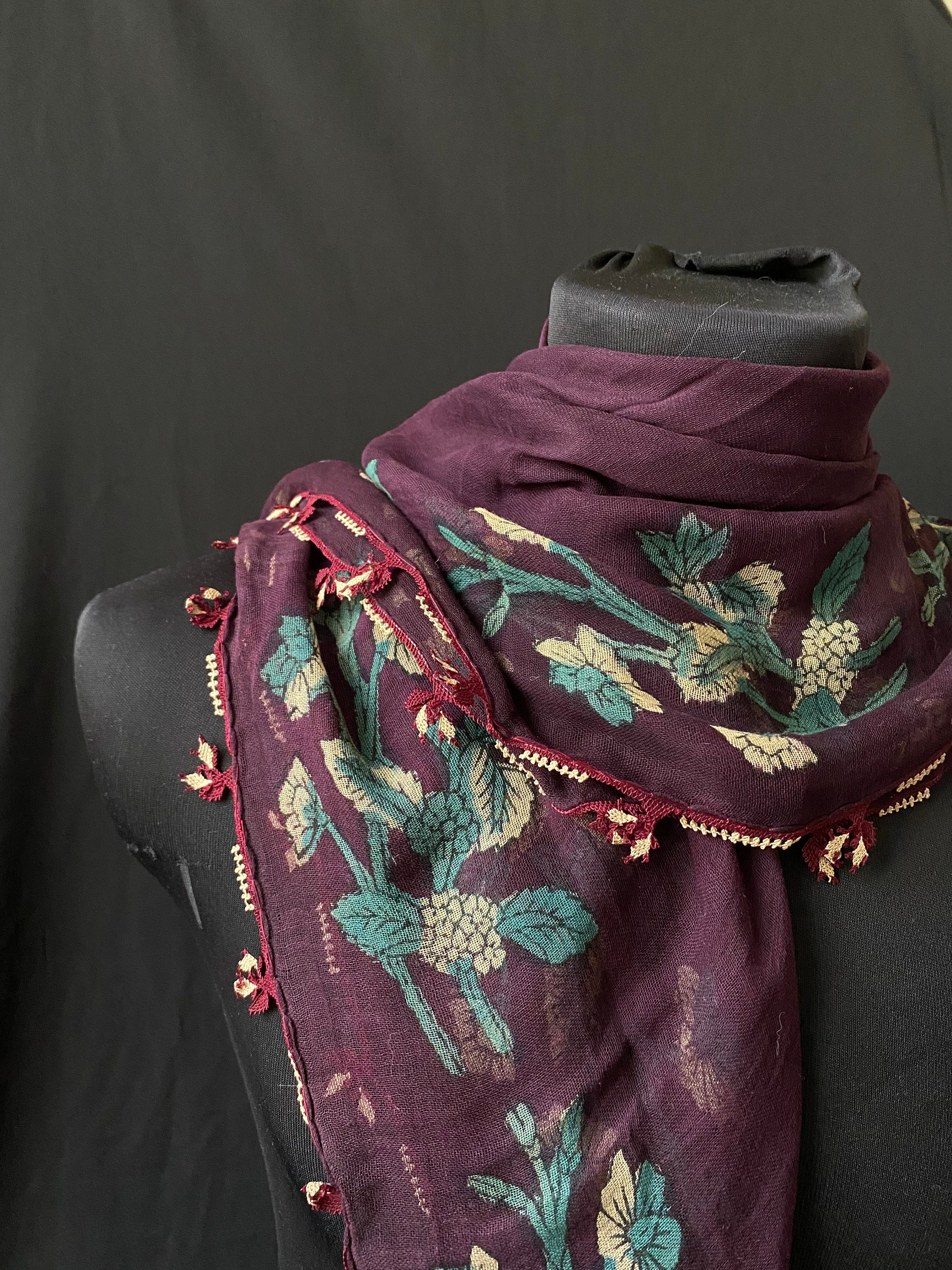 Scarf, Antique Scarf, Embroidery Scarf, Antique Textile