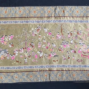Embroidery, decorative embroidery, wall decoration, Chinese embroidery, decoration textile, China embroidery, antique decoration, home decor