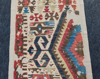Antique rug, weaving, embroidery, antique weaving, Anatolian rug, wall decorations,home decor,antique kilim, wall rug, fragment, wall decor