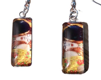Ceramic Decal Klimt Earring Charms#15