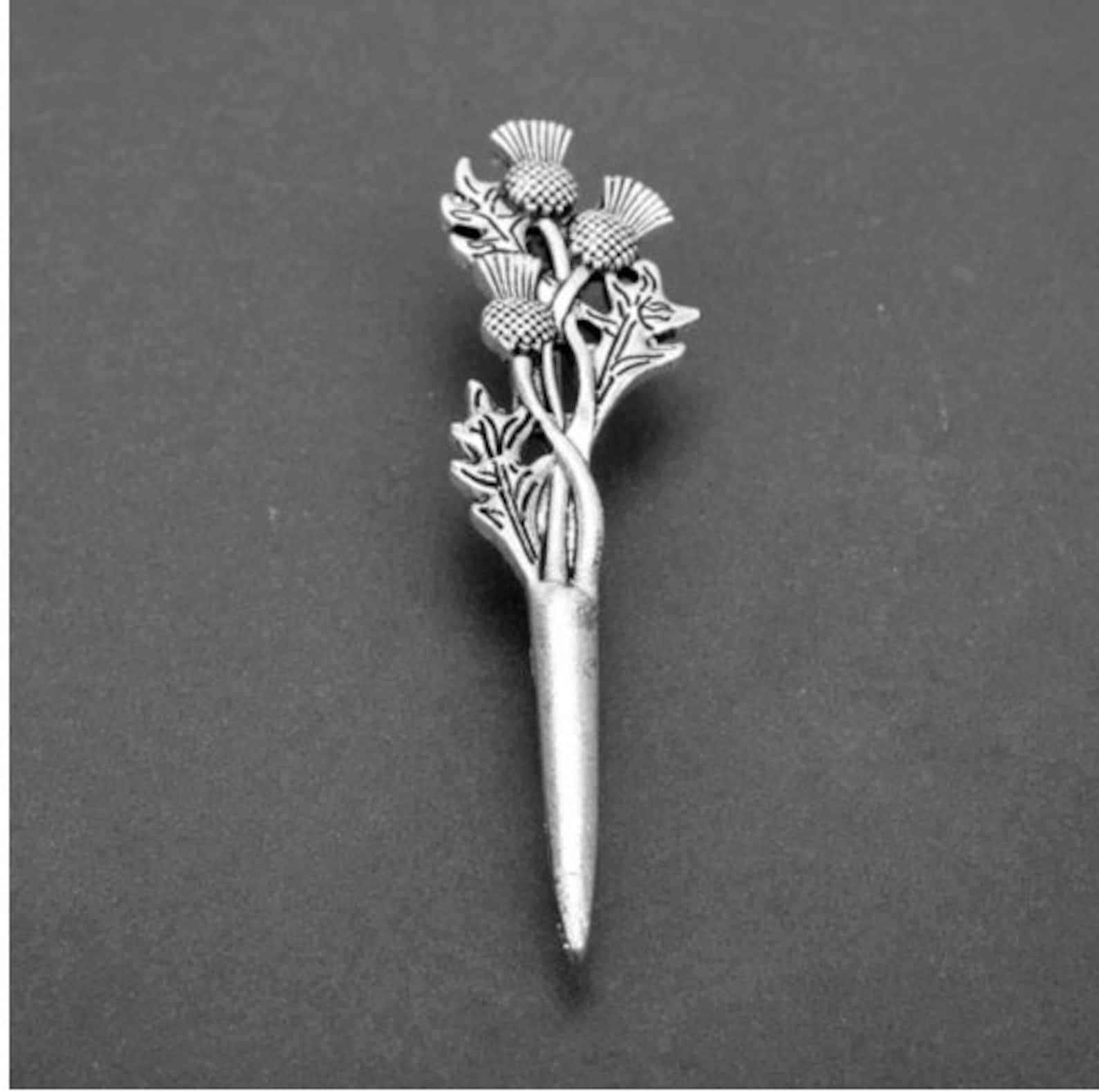 Scottish Thistle Kilt Pin Thistle Brooch Lapel Pin From Etsy