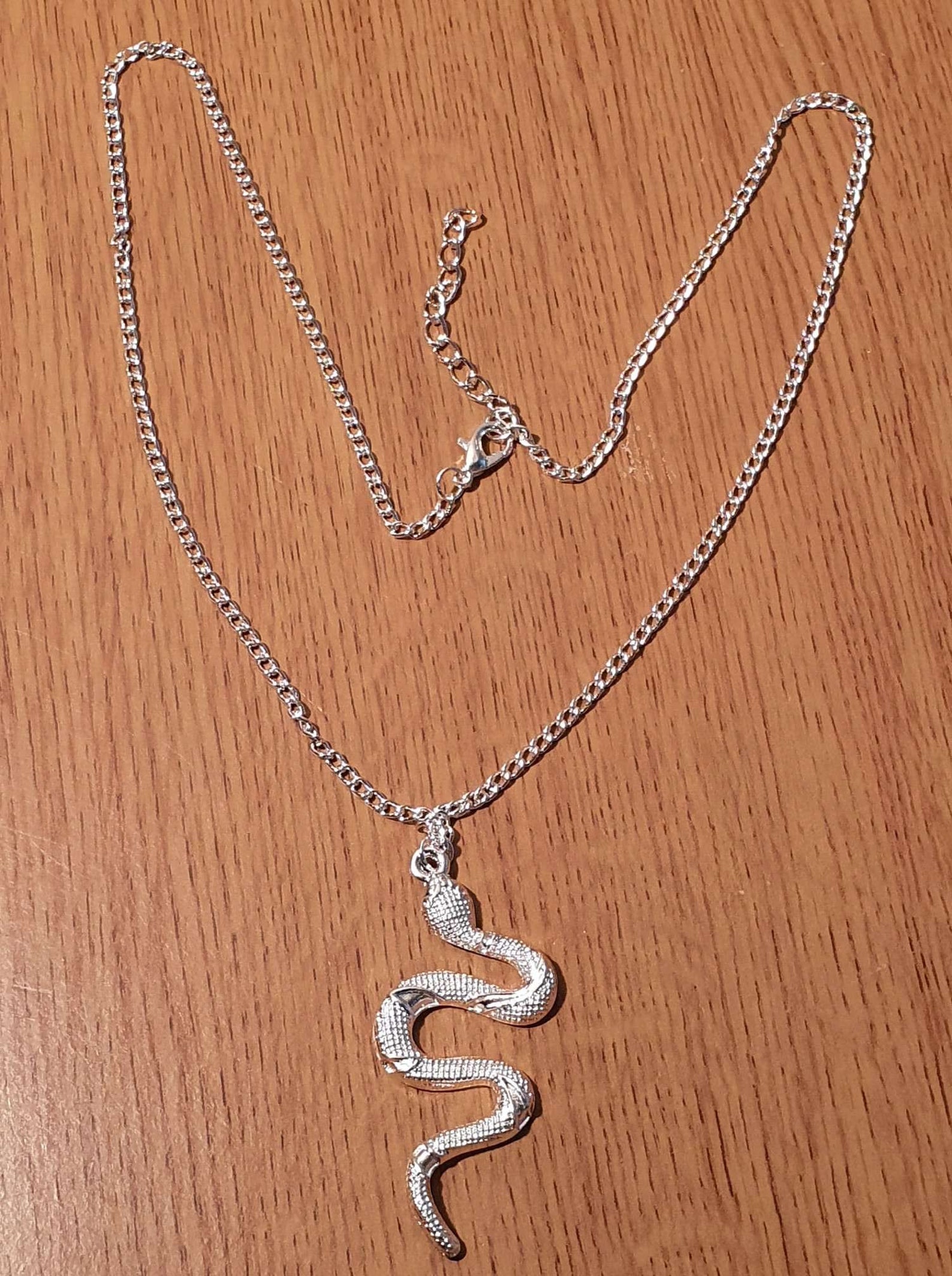 Snake Necklace Silver Snake Necklace Snake Jewellery Etsy