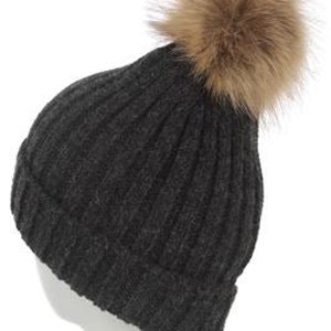 Ladies Winter Hat Double Pom Pom Beanie 