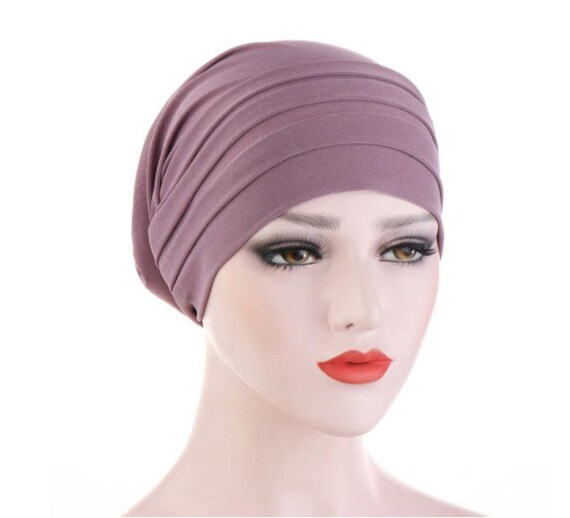 Chemo Cap Purple Chemotherapy Cap Hair Loss Beanie Chemo Etsy