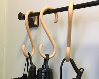 Handmade Rattan S Hook for hanging, boho Home Decor and Storage