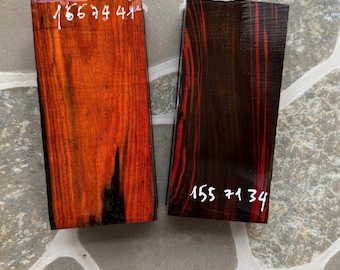 Set of 2 Cool Siamese Rosewood blanks for wood turning blank, knife handle blank, pen blank, D25