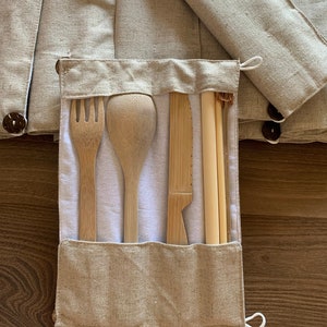 Personalized Bamboo cutlery set/ Lunch set/ Personalised cutlery/ Reusable bamboo cutlery