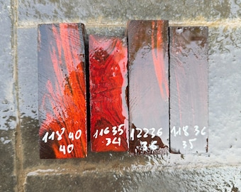 Set of Siam Rosewood Pen blanks, Handle scales, D7