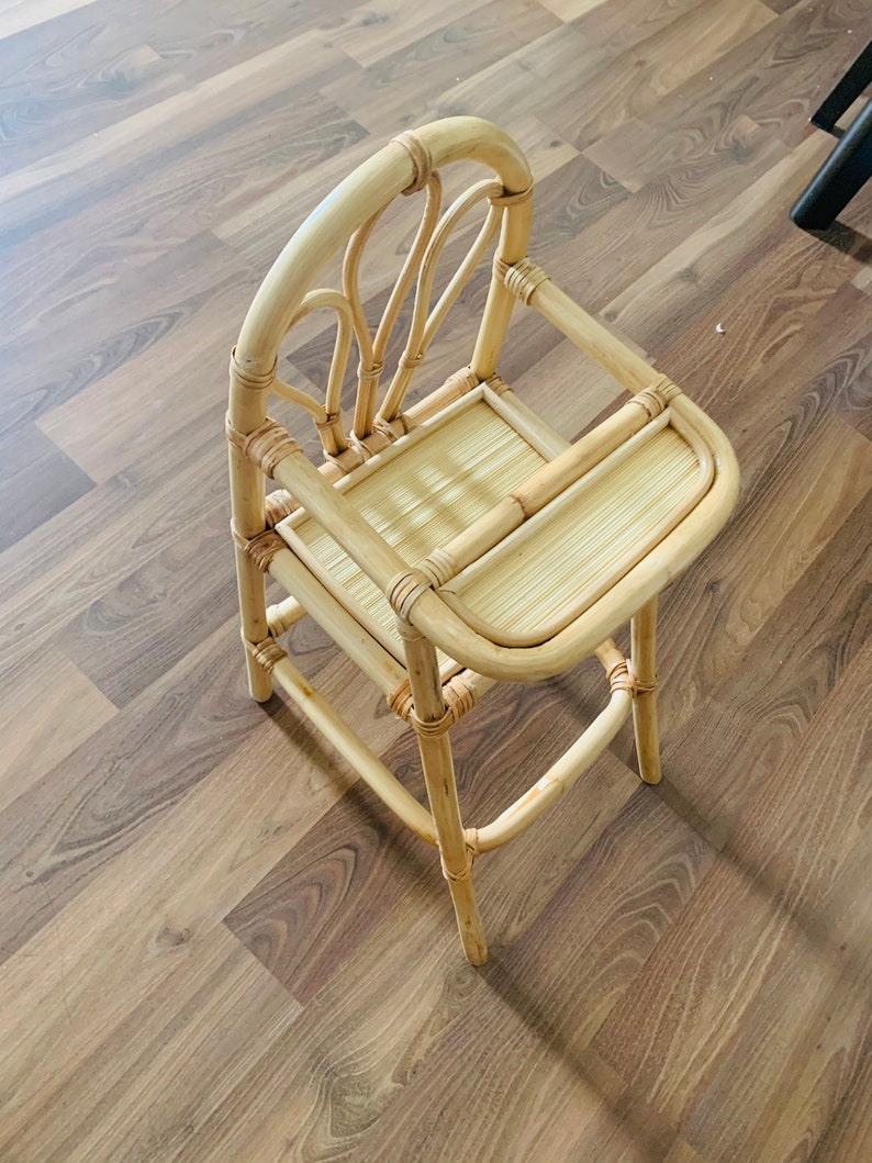 Rattan Doll Chair/ Doll High Chair/ Rattan Chair/ Rattan Combo Etsy
