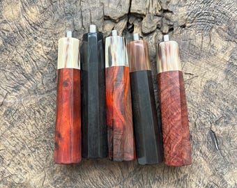 In stock Portafilter Handle, Buffalo Horn Ferrule | Twisted or Octagonal | Tapering| A Stylish Espresso portafilter handle replacement