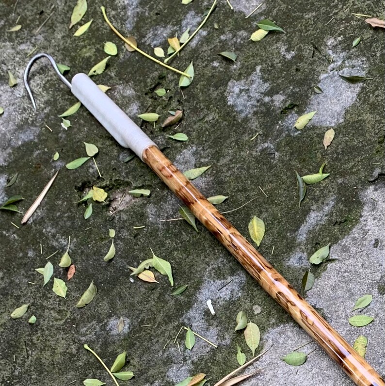Bamboo Fishing Gaff by Smith and Special Solid Bamboo Etsy