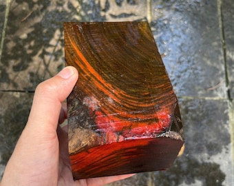 Thick Curly Siamese Rosewood blanks, A6, wood turning blank, knife handle blank, pen blank