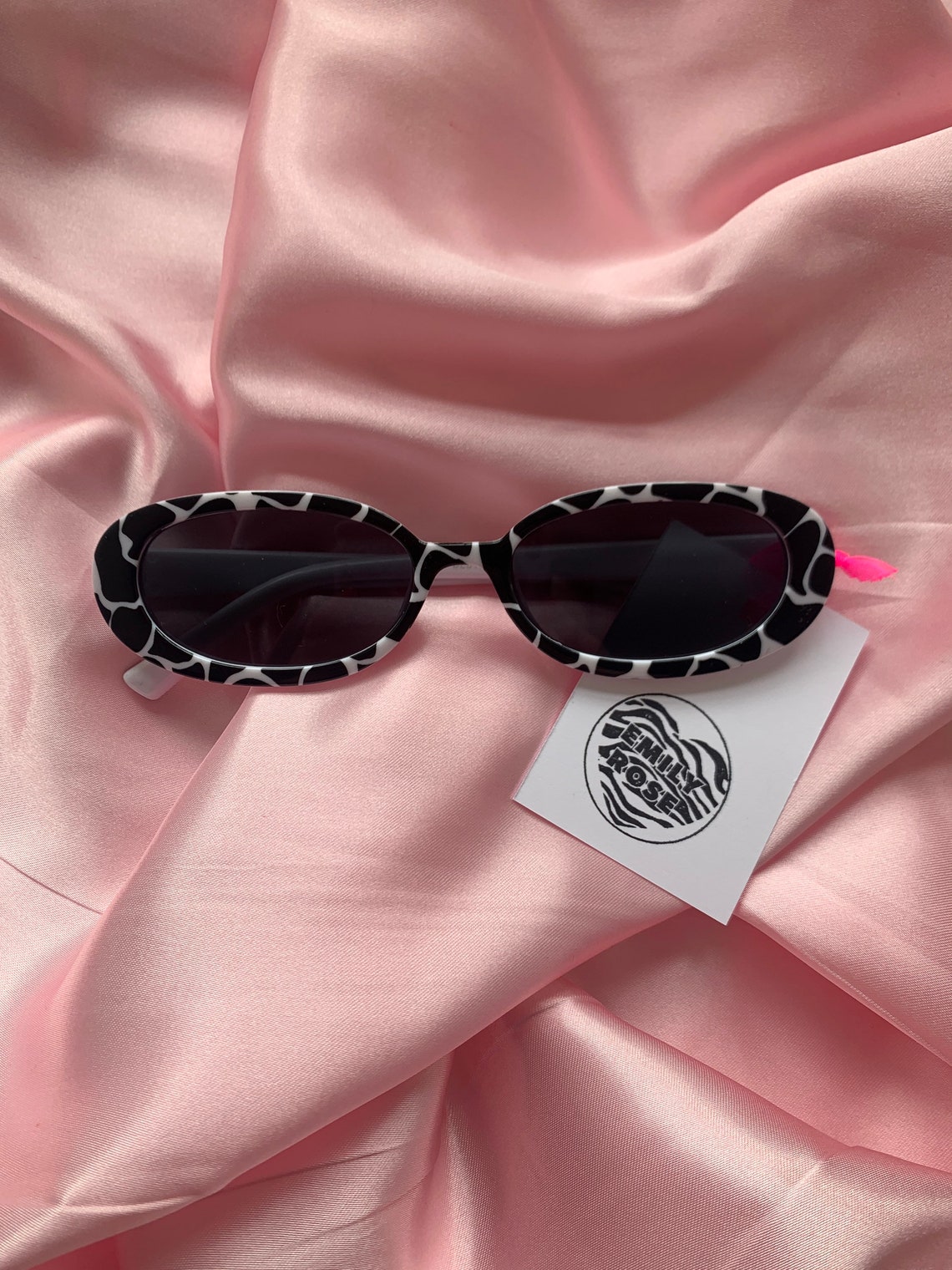 Gafas de sol retro ovaladas / festival y2k 90s 00s Rave Cow Etsy