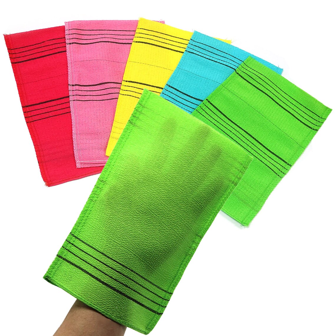 Nepure Korean Exfoliating Mitt Large Size 5 Colors Back and Etsy