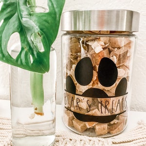 Personalized Pet Treat Jar / Custom Treat Jar for Dogs, Cat & More