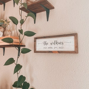Family Last Name Sign / Farmhouse Established Date Sign