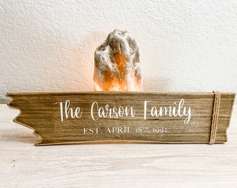 Family Name Wedding Anniversary Custom Sign