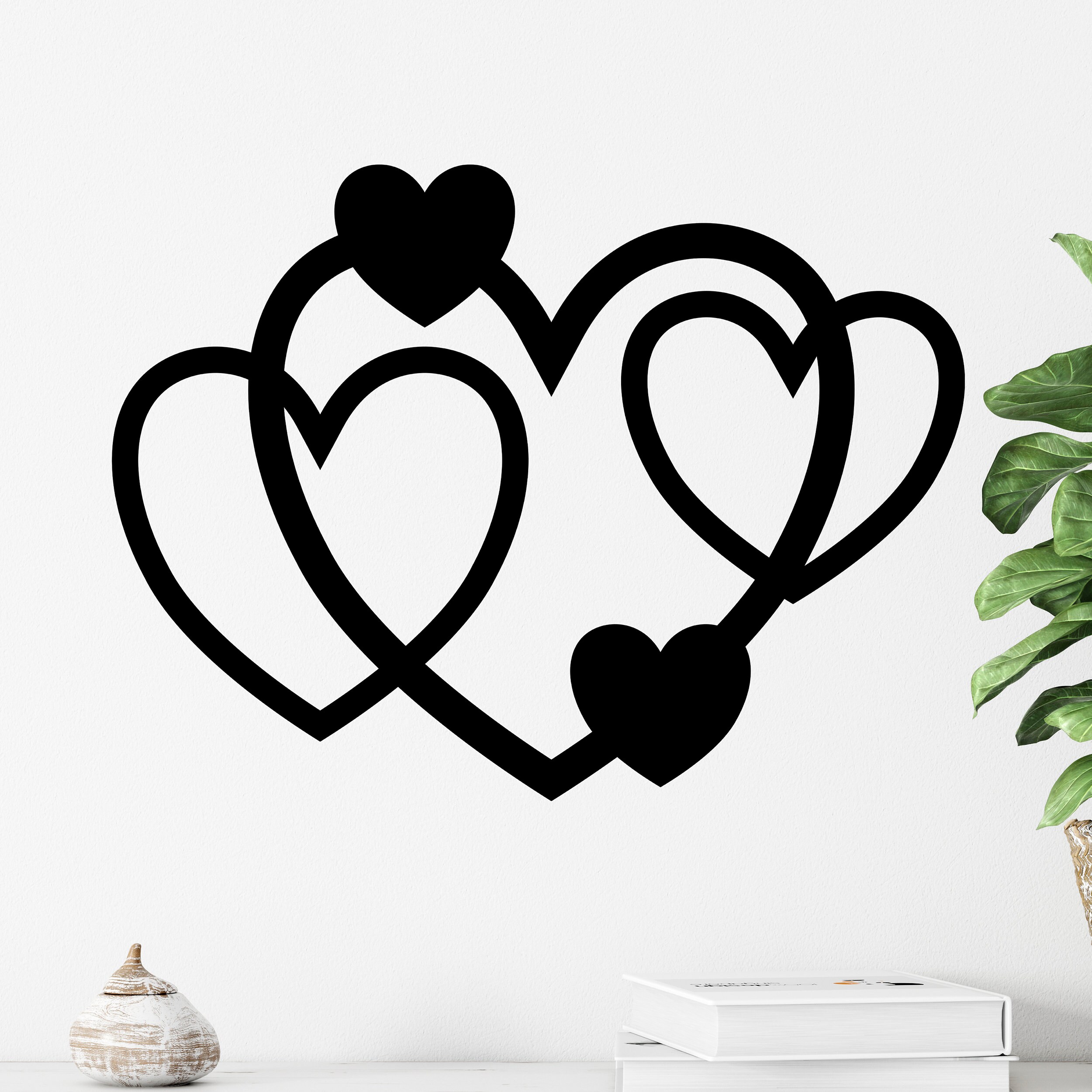 Calcomanía de pared de vinilo del corazón corazón ama la | Etsy