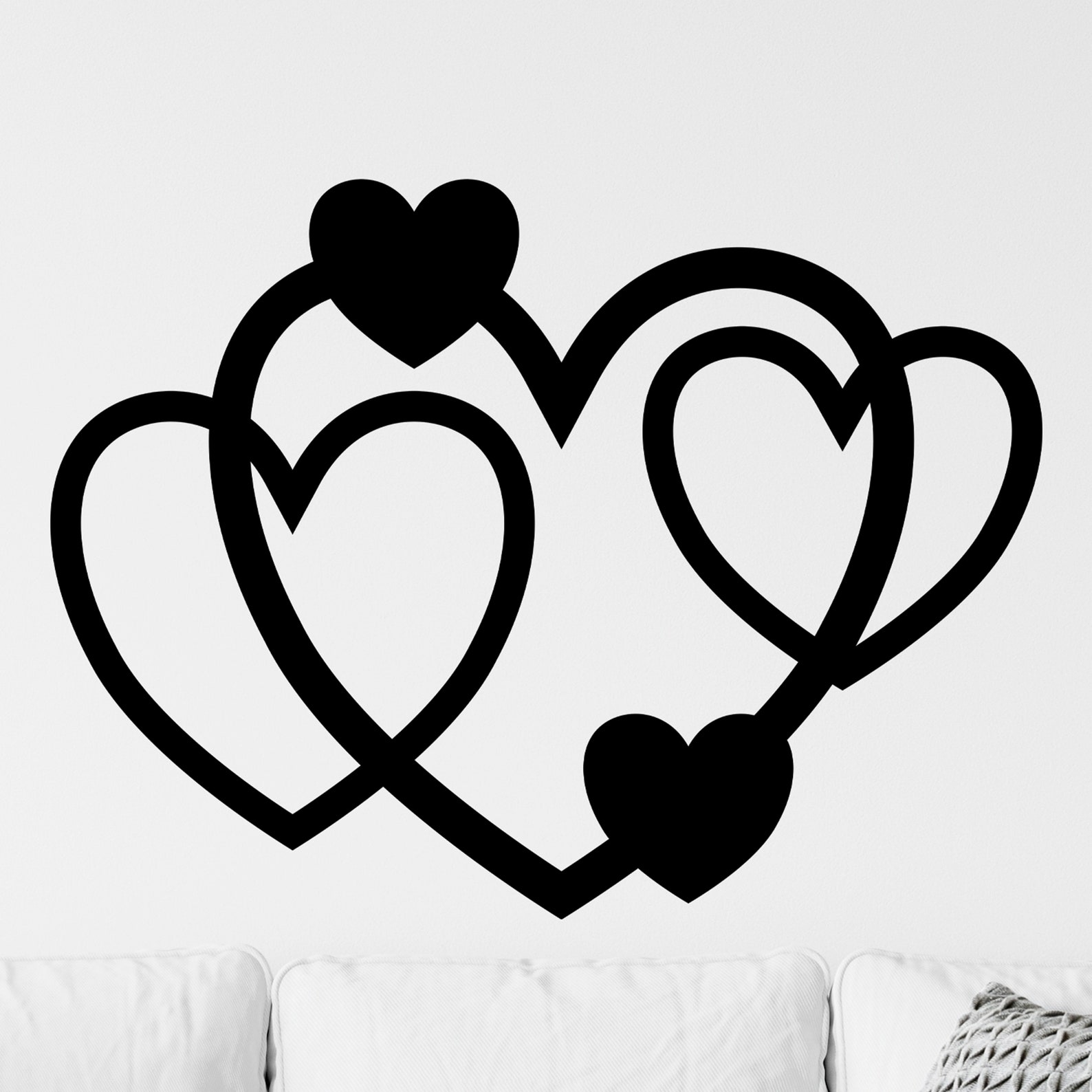 Calcomanía de pared de vinilo del corazón corazón ama la | Etsy