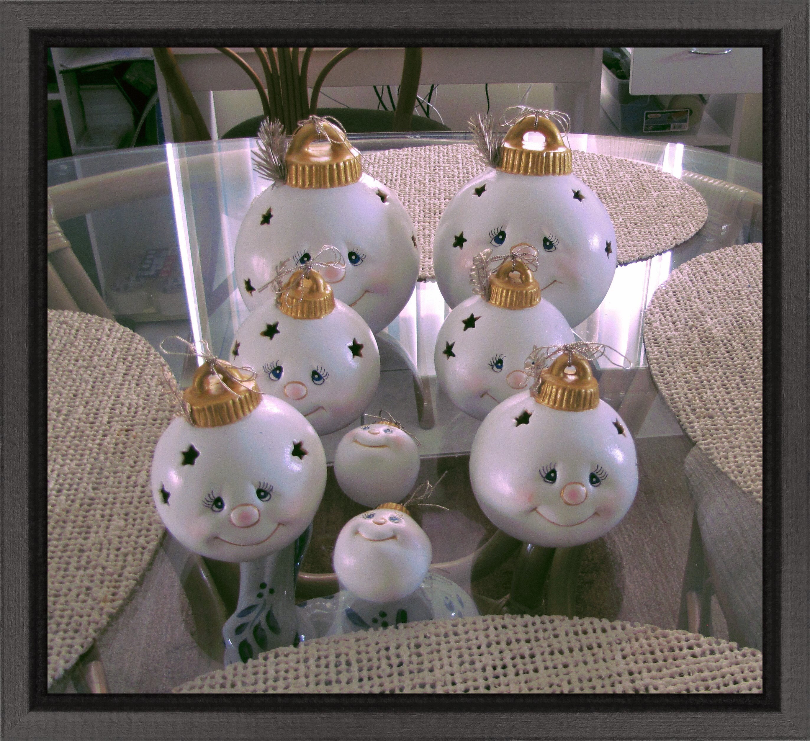 Set of 4 Jack Ornament Snowballs Etsy