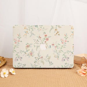Retro Flower Vine MacBook Hülle, stilvolle Laptop-Abdeckung, minimalistische MacBook Hülle, Hülle für MacBook Neo Air Pro, MacBook Pro 16 14 13 Air 15 13 Hülle