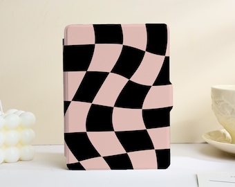 Pink Checkered Kindle Paperwhite Case: 11th Gen, 2022