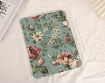 The Floral iPad Case Cover For iPad 10.9&quot; 10.2&quot; 9.7&quot; 11 inch, iPad Air 6 3 4 iPad Pro iPad 2022 2021 2024 iPad mini 6 iPad 10th Case