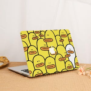 Cartoon Yellow Duck MacBook Case for New 2025 M4 Air 15/13 Inch A3240 A3241 Laptop Cover for MacBook Pro 13 14 15 16 Inch 2024 M3 M2 M1