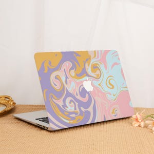 Dreamy Swirl Pastel Art MacBook Case for New 2025 M4 Air 15/13 Inch A3240 A3241 Laptop Cover for MacBook Pro 13 14 15 16 Inch 2024 M3 M2 M1