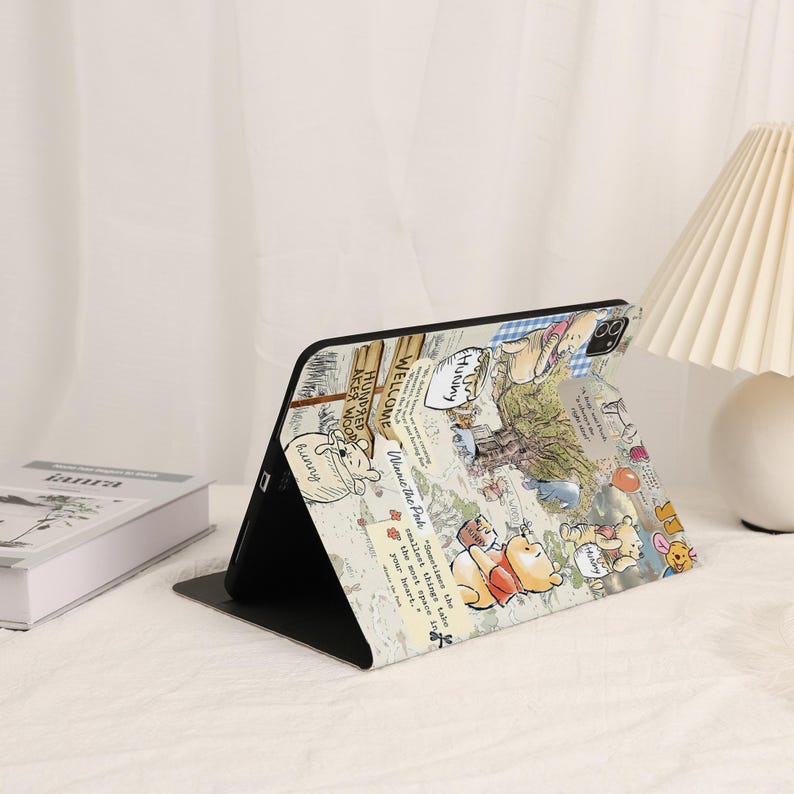 Winnie The Pooh iPad Case, Cute Hundred Acre Wood Tablet Cover, Kawaii Honey Bear Protective Case for iPad Pro/Air/Mini image 11