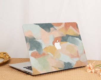 Abstrakte Aquarell Macbook Hülle: Farbspray Laptop Hülle