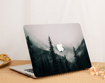 Funda para MacBook con diseño de pino de montaña