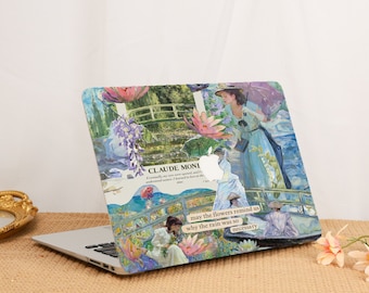 Macbook-hoesje met schilderijcollage van Claude Monet