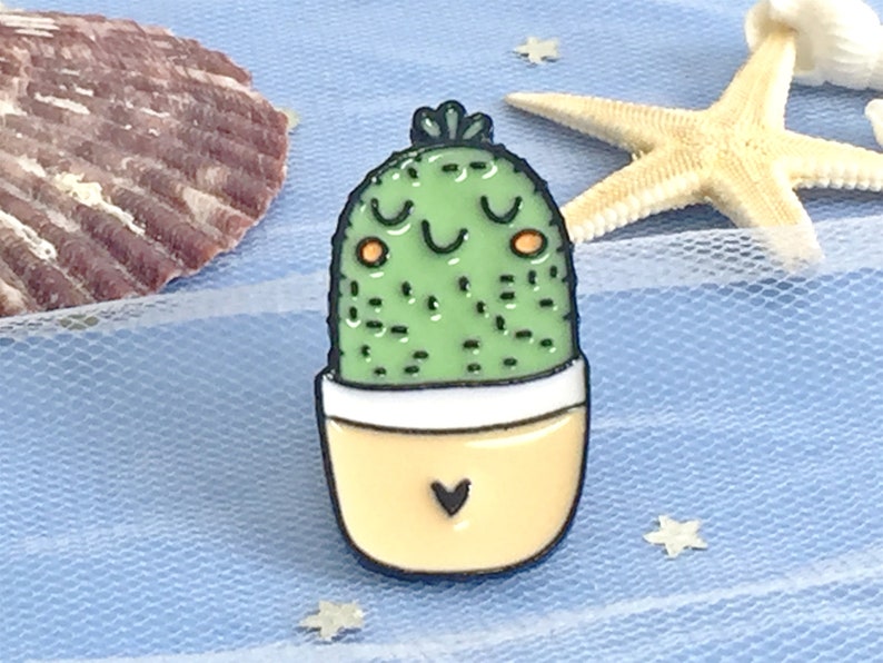 Cute Cactus Pin Pins Hard Enamel Pins Kawaii Pin Lapel Pin Etsy