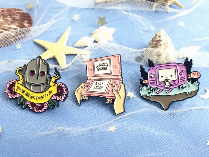 Game over you are who you choose to be enamel pin Pins Soft Enamel Pin cute enamel pin lapel pin Badge Pins for Backpacks Jeans Birthday