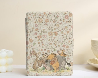 Winnie The Pooh Kindle Paperwhite Cover, Floral Design