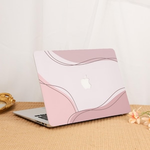 Pink Swirl Aesthetic MacBook Case for New 2025 M4 Air 15/13 Inch A3240 A3241 Laptop Cover for MacBook Pro 13 14 15 16 Inch 2024 M3 M2 M1