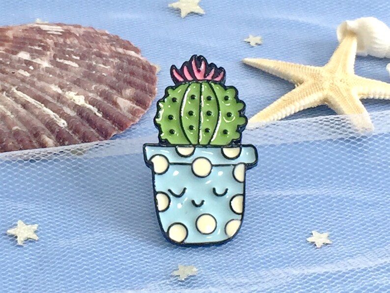 Cute Cactus Pin Pins Hard Enamel Pins Kawaii Pin Lapel Pin Etsy